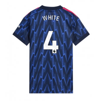 Billige Fotballdrakt Arsenal Ben White #4 Replika Bortedrakt Dame 2025-26 Kortermet